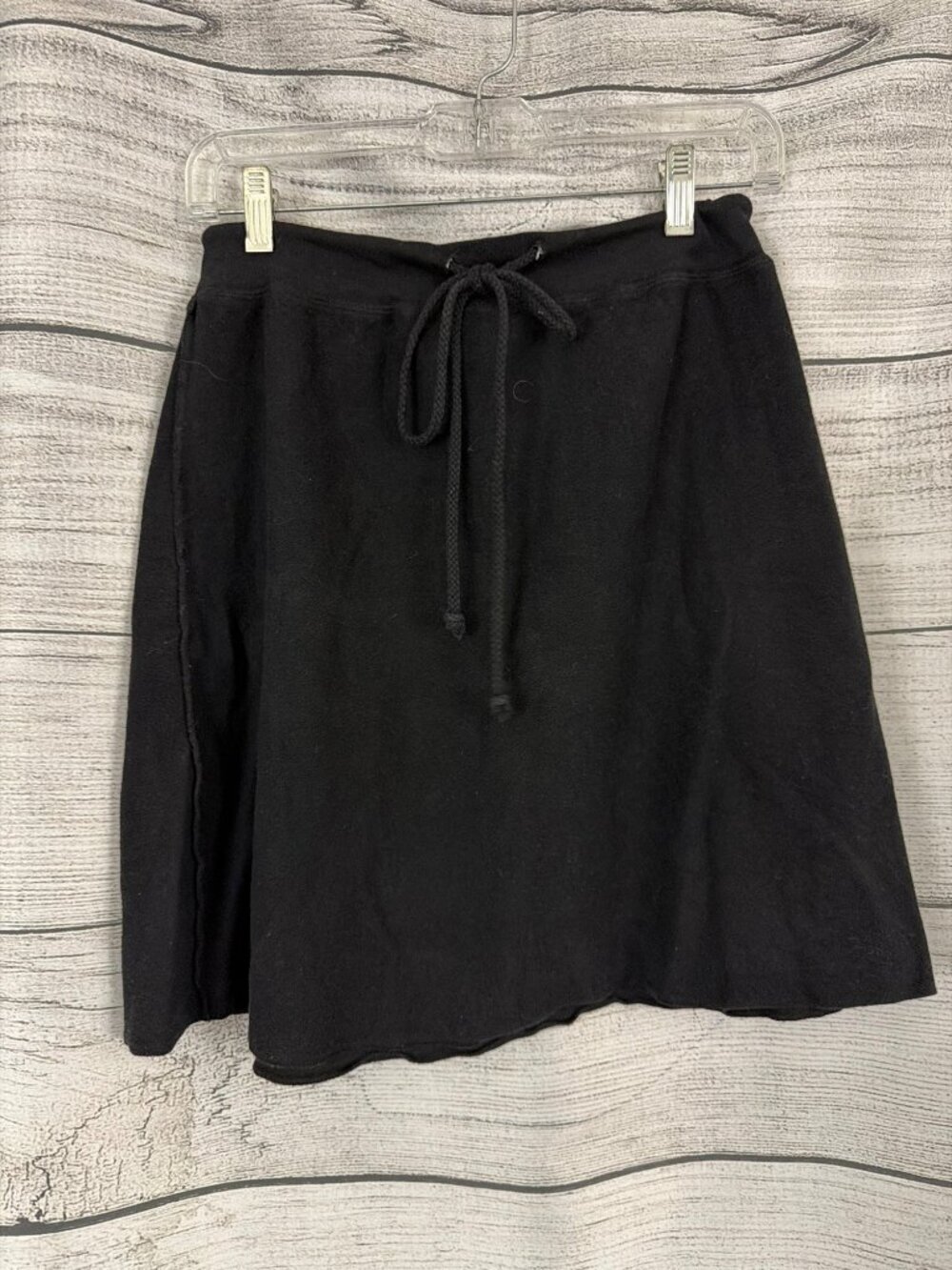 Sucre Soir Black Mini Skirt With Drawstring Waist Size S